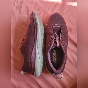 Hoka One Hupana Flow Wool Sneakers Purple 9.5 Womens